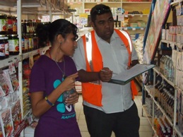 Biosecurity Officer at their routine shop surveillance